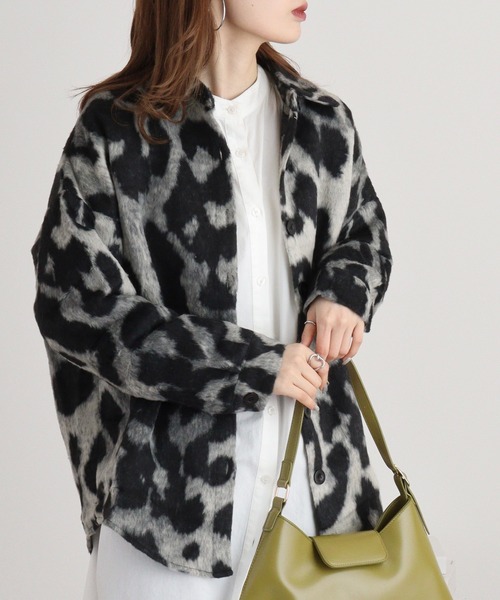 【セール】RELACLO select 起毛レオパード柄シャツジャケット（その他アウター）｜FUNALIVE（ファンアライブ）