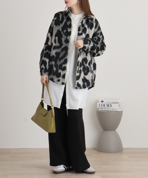 【セール】RELACLO select 起毛レオパード柄シャツジャケット（その他アウター）｜FUNALIVE（ファンアライブ）