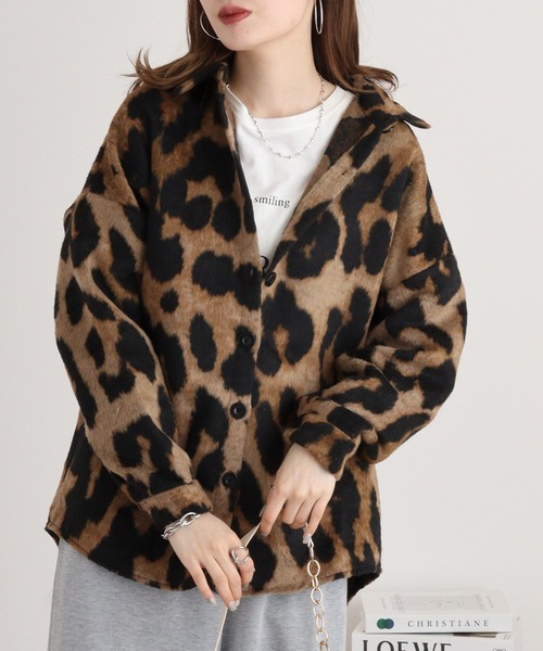 【セール】RELACLO select 起毛レオパード柄シャツジャケット（その他アウター）｜FUNALIVE（ファンアライブ）