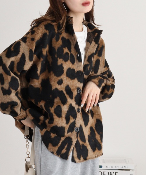 【セール】RELACLO select 起毛レオパード柄シャツジャケット（その他アウター）｜FUNALIVE（ファンアライブ）