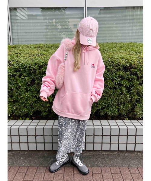 WC（ダブル シー）の「【販売店舗限定★】 I LOVEパーカー（パーカー・レディース・グレー/ピンク・FREE）」の16枚目の写真