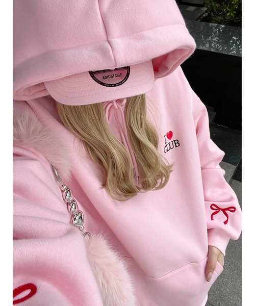 WC（ダブル シー）の「【販売店舗限定★】 I LOVEパーカー（パーカー・レディース・グレー/ピンク・FREE）」の19枚目の写真