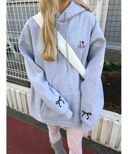 WC（ダブル シー）の「【販売店舗限定★】 I LOVEパーカー（パーカー・レディース・グレー/ピンク・FREE）」の6枚目の写真