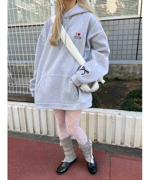 WC（ダブル シー）の「【販売店舗限定★】 I LOVEパーカー（パーカー・レディース・グレー/ピンク・FREE）」の7枚目の写真