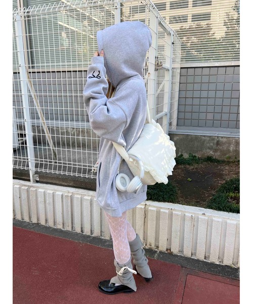 WC（ダブル シー）の「【販売店舗限定★】 I LOVEパーカー（パーカー・レディース・グレー/ピンク・FREE）」の9枚目の写真