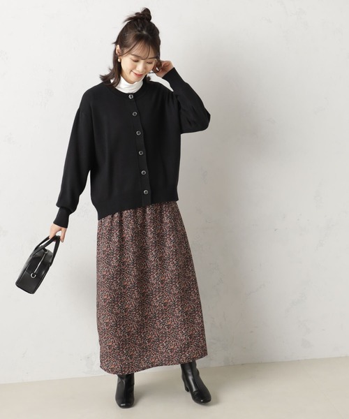 FOUND GOOD（ファウンドグッド）の「COZYクルーニットカーデ（カーディガン/ボレロ・レディース・ブルー系5/ブラウン系3/レッド系5/アイボリー/ブラック/グレー系5・L/S/M）」の7枚目の写真