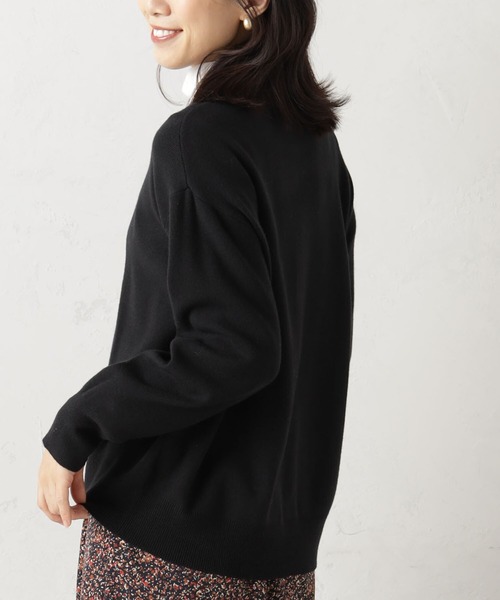 FOUND GOOD（ファウンドグッド）の「COZYクルーニットカーデ（カーディガン/ボレロ・レディース・ブルー系5/ブラウン系3/レッド系5/アイボリー/ブラック/グレー系5・L/S/M）」の9枚目の写真