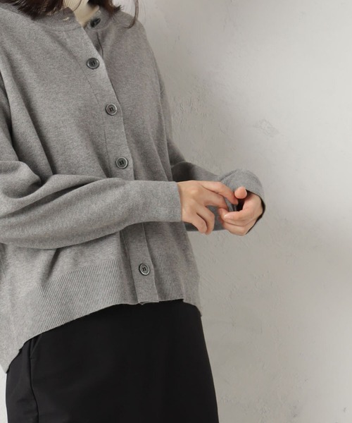 FOUND GOOD（ファウンドグッド）の「COZYクルーニットカーデ（カーディガン/ボレロ・レディース・ブルー系5/ブラウン系3/レッド系5/アイボリー/ブラック/グレー系5・L/S/M）」の14枚目の写真