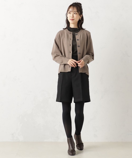 FOUND GOOD（ファウンドグッド）の「COZYクルーニットカーデ（カーディガン/ボレロ・レディース・ブルー系5/ブラウン系3/レッド系5/アイボリー/ブラック/グレー系5・L/S/M）」の15枚目の写真