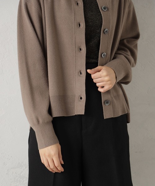 FOUND GOOD（ファウンドグッド）の「COZYクルーニットカーデ（カーディガン/ボレロ・レディース・ブルー系5/ブラウン系3/レッド系5/アイボリー/ブラック/グレー系5・L/S/M）」の18枚目の写真