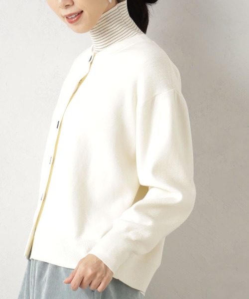 FOUND GOOD（ファウンドグッド）の「COZYクルーニットカーデ（カーディガン/ボレロ・レディース・ブルー系5/ブラウン系3/レッド系5/アイボリー/ブラック/グレー系5・L/S/M）」の19枚目の写真