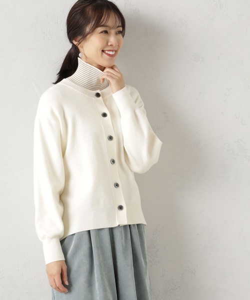 FOUND GOOD（ファウンドグッド）の「COZYクルーニットカーデ（カーディガン/ボレロ・レディース・ブルー系5/ブラウン系3/レッド系5/アイボリー/ブラック/グレー系5・L/S/M）」の20枚目の写真