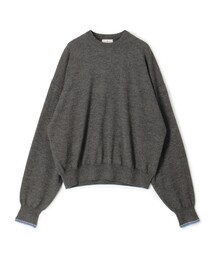 カシミヤ クロシェポイント クルーネックプルオーバー