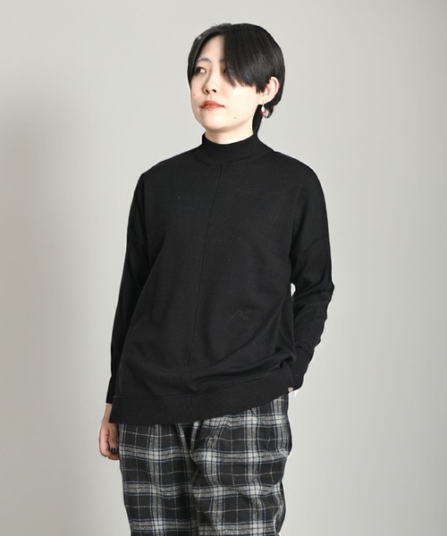 MARAI(マーライ)の「ハイネックニットプルオーバー 長袖 無地(ニット/セーター・レディース・グレー/ブラック/ネイビー/イエロー/レッド/ホワイト・FREE)」の15枚目の写真