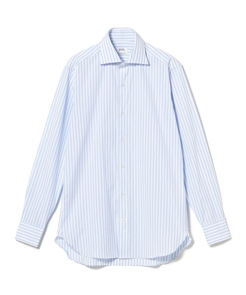 BRILLA per il gusto（ブリッラペルイルグースト）の「コットン ロンドンストライプ ワイドカラーシャツ（シャツ/ブラウス・メンズ・サックスブルー/ブルー・15 /14.5/15.75/16/15.5/16.5/17）」の5枚目の写真