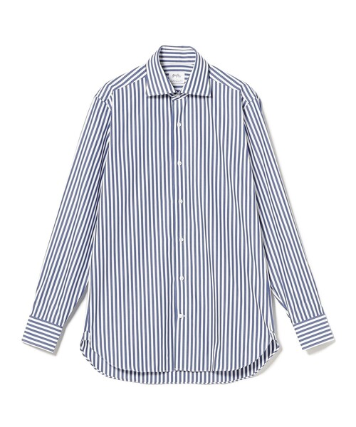 BRILLA per il gusto（ブリッラペルイルグースト）の「コットン ロンドンストライプ ワイドカラーシャツ（シャツ/ブラウス・メンズ・サックスブルー/ブルー・15 /14.5/15.75/16/15.5/16.5/17）」の10枚目の写真