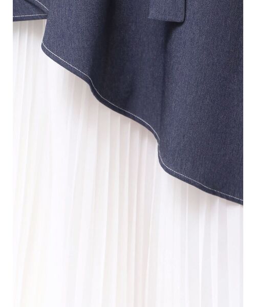 dazzlin（ダズリン）の「アシメティアードプリーツスカート（スカート・レディース・インディゴブルー/ベージュ/チャコールグレー・SMALL/MEDIUM）」の16枚目の写真