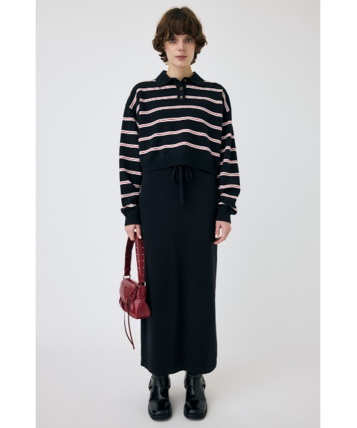 MOUSSY(マウジー)の「PENCIL ニットスカート(スカート・レディース・アイボリー/チャコールグレー/ブラック・FREE)」の6枚目の写真