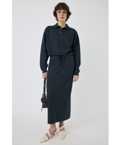 MOUSSY(マウジー)の「PENCIL ニットスカート(スカート・レディース・アイボリー/チャコールグレー/ブラック・FREE)」の17枚目の写真