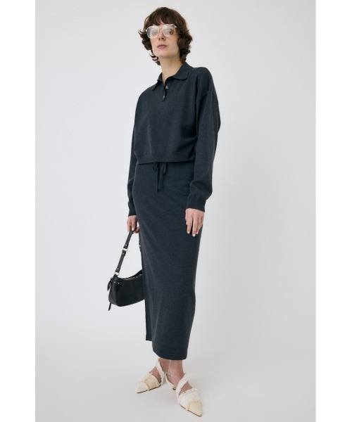 MOUSSY(マウジー)の「PENCIL ニットスカート(スカート・レディース・アイボリー/チャコールグレー/ブラック・FREE)」の18枚目の写真