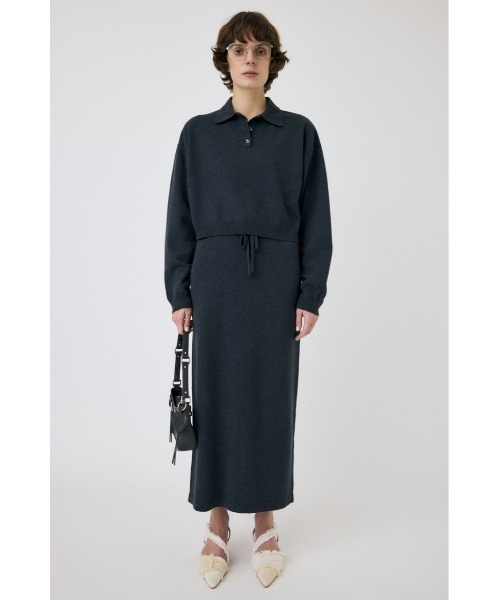 MOUSSY(マウジー)の「PENCIL ニットスカート(スカート・レディース・アイボリー/チャコールグレー/ブラック・FREE)」の19枚目の写真