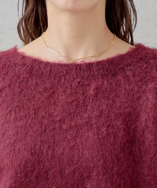 Chico（チコ）の「【SET ITEM】シャギールーズニット×フリルミニワンピースセット（ワンピース・レディース・レッド/グレー/アイボリー・FREE）」の11枚目の写真