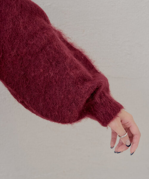 Chico（チコ）の「【SET ITEM】シャギールーズニット×フリルミニワンピースセット（ワンピース・レディース・レッド/グレー/アイボリー・FREE）」の12枚目の写真