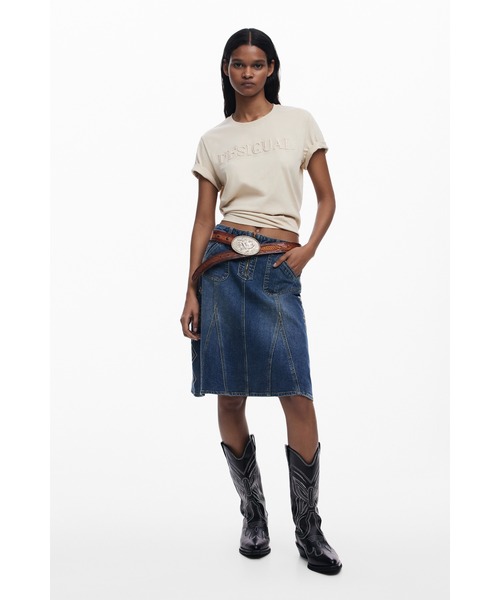 Desigual(デシグアル)の「WEST デニムスカートひざ丈(デニムスカート・レディース・ブルー・L/M/S/XS/XL)」の3枚目の写真