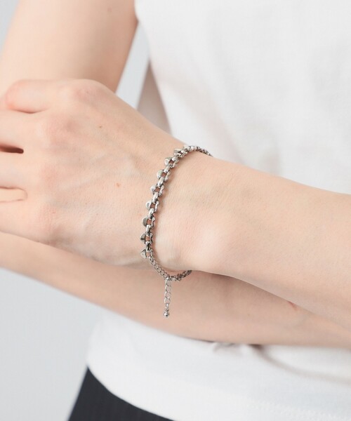 Ray BEAMS(レイビームス)の「デットストック ハートチェーン ブレスレット(ブレスレット・レディース・シルバー/ゴールド・ONE SIZE)」の1枚目の写真