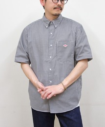 DANTON/ダントン ドットボタンボタンダウンシャツ DOT BUTTON B.D. SHIRT SHORT SLEEVE DT-B0337 POD