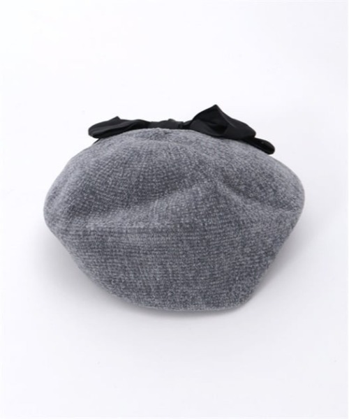 axes femme（アクシーズファム）の「リボン付きモールニットベレー（ハンチング/ベレー帽・レディース・ブラウン/キナリ/グレー・FREE）」の17枚目の写真