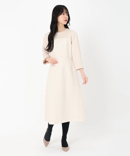 【新品タグ付き】STRAWBERRY-FIELDS　ビーナスツイード　ワンピース STRAWBERRY-FIELDS（ストロベリーフィールズ）の「ブークレー