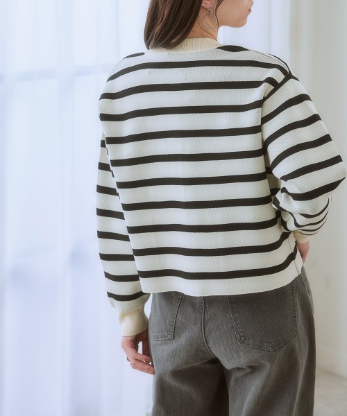 nissen（ニッセン）の「大粒パール調ボタンニットジャケット（その他アウター・レディース・ホワイト×ブラック/ブラック・S/3L/LL/L/M）」の13枚目の写真