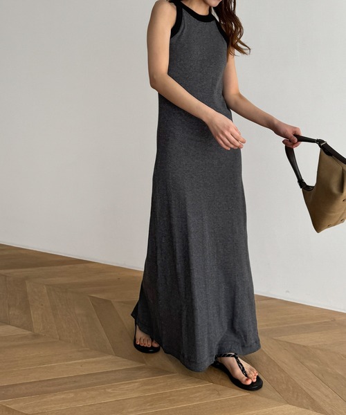 CANAL JEAN(キャナルジーン)の「Miller カップ付アメスリワンピース(ワンピース・レディース・ブラック/グレー系その他・ONE SIZE)」の8枚目の写真