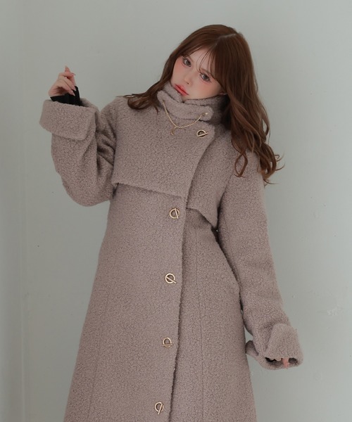 良品✨着丈123✨マレーラ　アンゴラ　ベルト　スタンドカラーふんわりロングコート スタンド衿ダウンブルゾン - ベルーナ【公式】