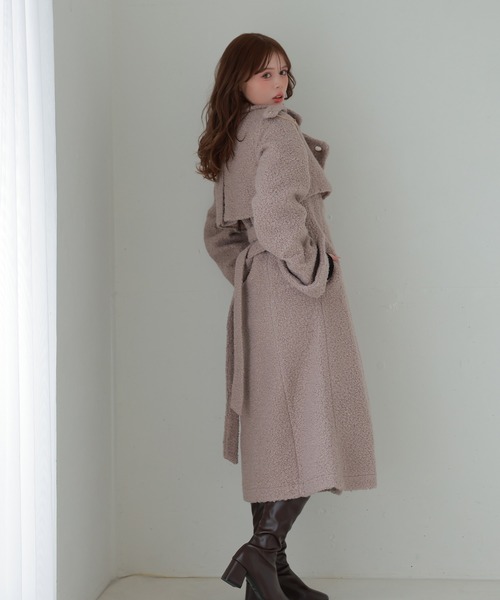 M DOLLY original* 3way boucle Toggle long coat / 3ウェイブークレ