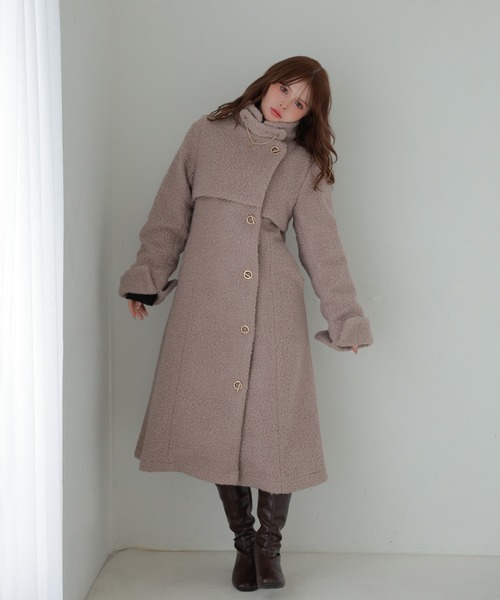 M DOLLY original* 3way boucle Toggle long coat / 3ウェイブークレ