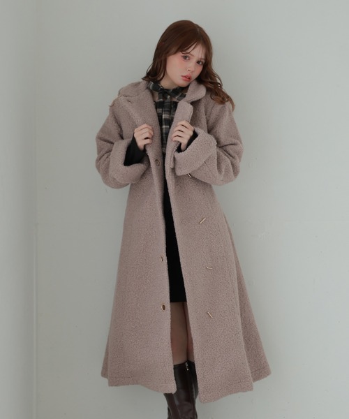 M DOLLY original* 3way boucle Toggle long coat / 3ウェイブークレ