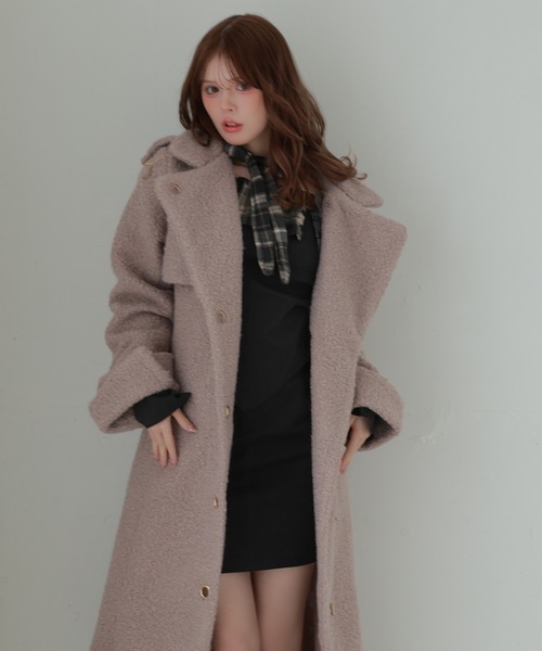 M DOLLY original* 3way boucle Toggle long coat / 3ウェイブークレ