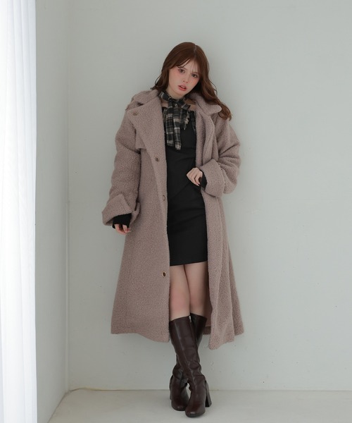 M DOLLY original* 3way boucle Toggle long coat / 3ウェイブークレ