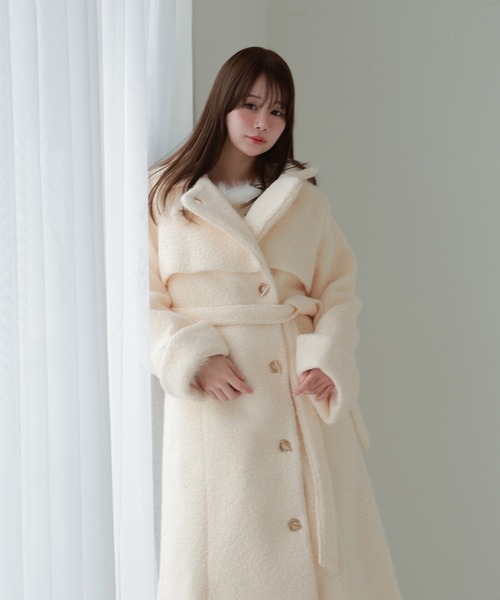 M DOLLY original* 3way boucle Toggle long coat / 3ウェイブークレ