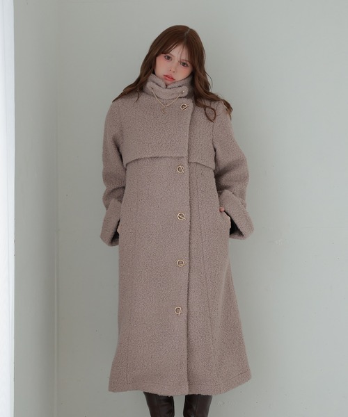 M DOLLY original* 3way boucle Toggle long coat / 3ウェイブークレ