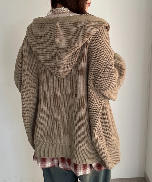 apres jour mignon(アプレジュールミニョン)の「ニットパーカー【ZOZOTOWN限定アイテム】(ニット/セーター・レディース・ブラック/アイボリー/ベージュ/レッド・X-LARGE/フリー)」の17枚目の写真