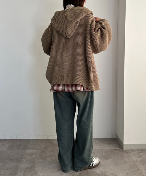 apres jour mignon(アプレジュールミニョン)の「ニットパーカー【ZOZOTOWN限定アイテム】(ニット/セーター・レディース・ブラック/アイボリー/ベージュ/レッド・X-LARGE/フリー)」の19枚目の写真