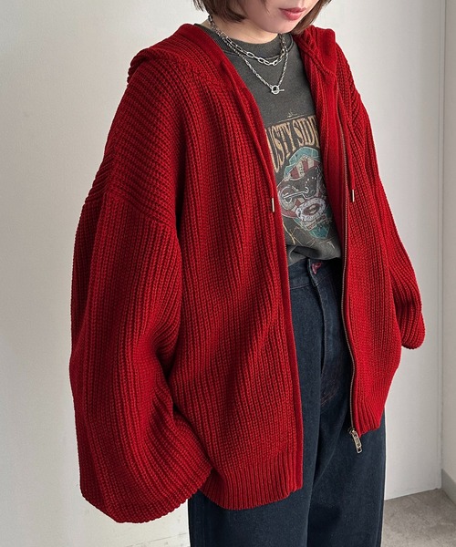 apres jour mignon(アプレジュールミニョン)の「ニットパーカー【ZOZOTOWN限定アイテム】(ニット/セーター・レディース・ブラック/アイボリー/ベージュ/レッド・X-LARGE/フリー)」の20枚目の写真