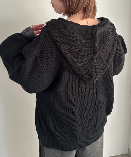 apres jour mignon(アプレジュールミニョン)の「ニットパーカー【ZOZOTOWN限定アイテム】(ニット/セーター・レディース・ブラック/アイボリー/ベージュ/レッド・X-LARGE/フリー)」の13枚目の写真