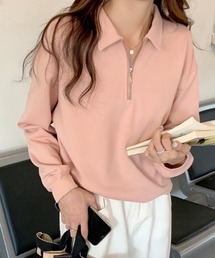 ハーフジップスキッパートップス