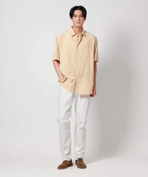 UNITED ARROWS（ユナイテッドアローズ）の「オーセンティック ユーロテーパード 5ポケット デニムパンツ（デニムパンツ・メンズ・ホワイト/ネイビー・XL/S/L/M）」の4枚目の写真