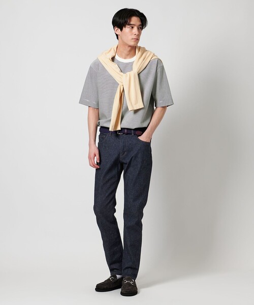 UNITED ARROWS（ユナイテッドアローズ）の「オーセンティック ユーロテーパード 5ポケット デニムパンツ（デニムパンツ・メンズ・ホワイト/ネイビー・XL/S/L/M）」の5枚目の写真