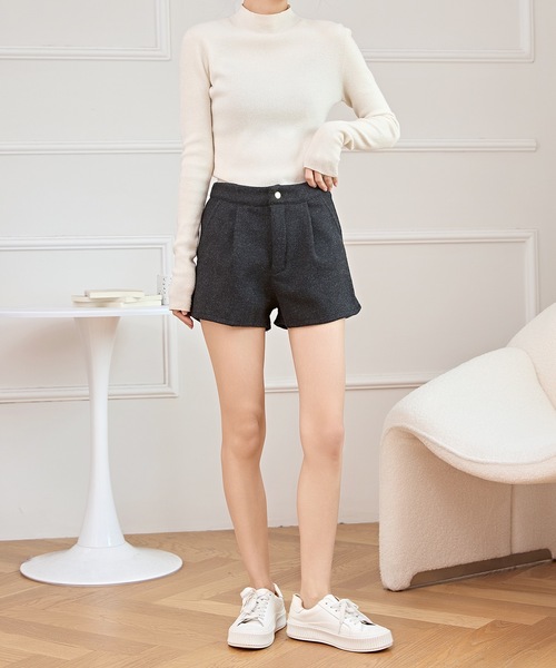 Lace Ladies(レースレディース)の「ウールライク サイド スリット ショート パンツ(その他パンツ・レディース・ライトグレー/ブラウン/ブラック・M/S/XL)」の21枚目の写真